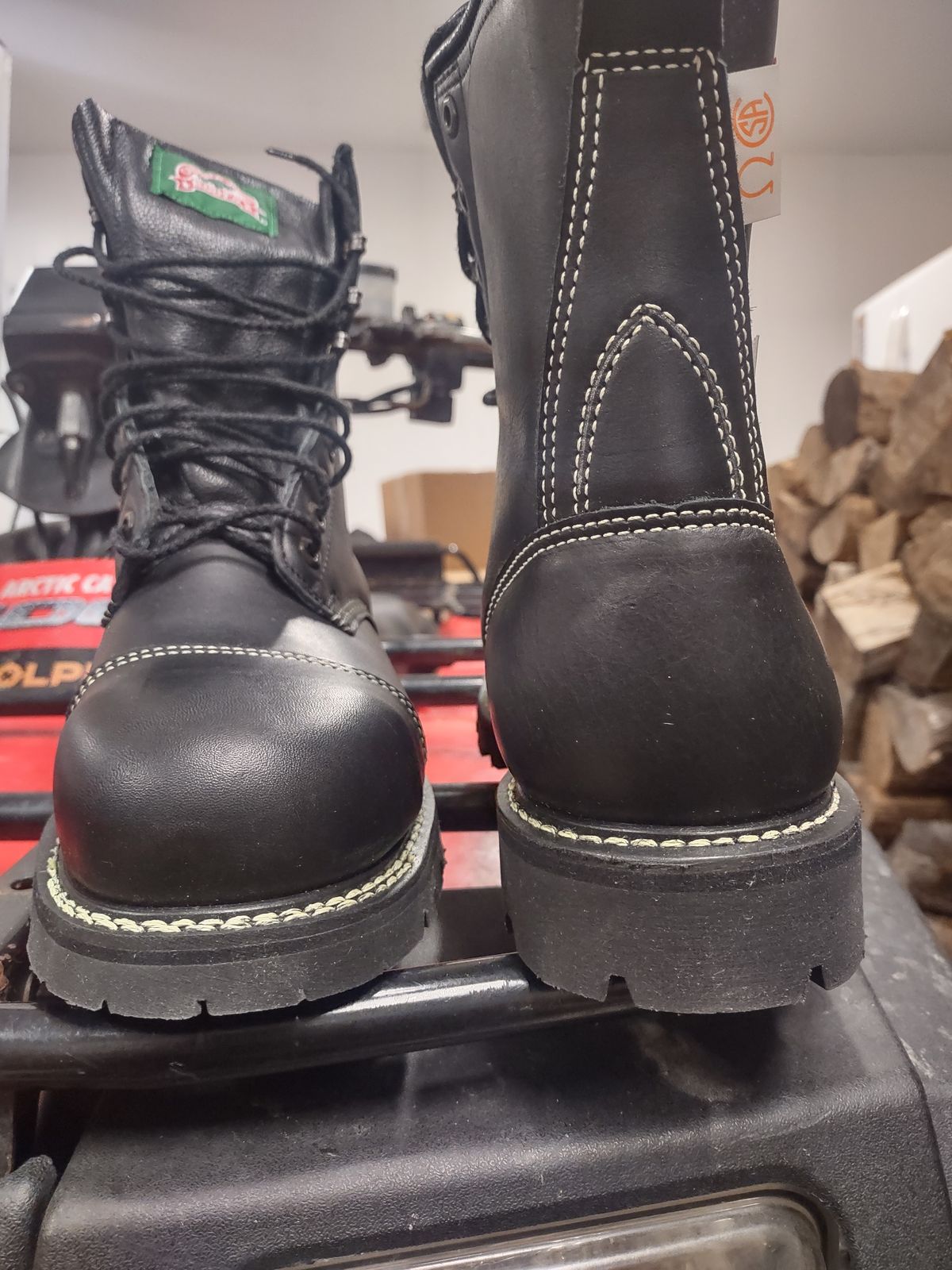 Photo by grwulff on November 14, 2025 of the Canada West Boots 34379 Welders Boot in Black Fire Retardant.
