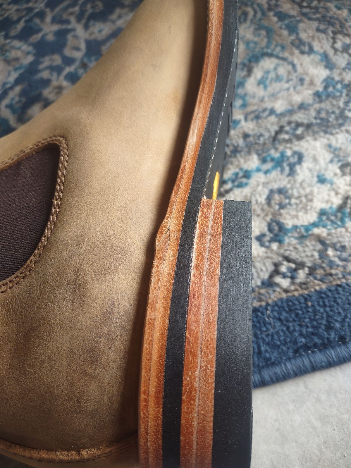 Photo by grwulff on May 3, 2024 of the Dayton Boots Wholecut Chelsea in Brown Nubuck.