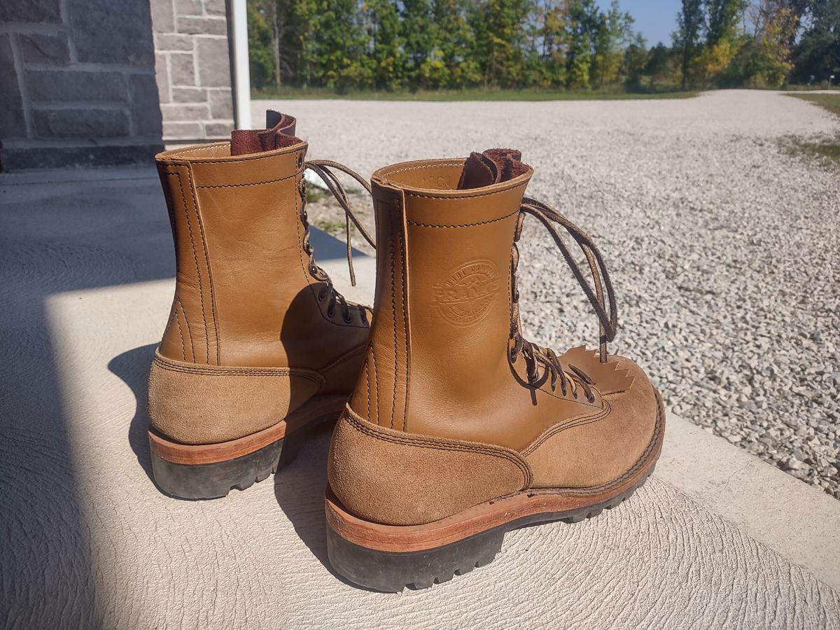 Photo by grwulff on September 16, 2024 of the Frank's Boots Ground Pounder in Seidel Tan Teton.