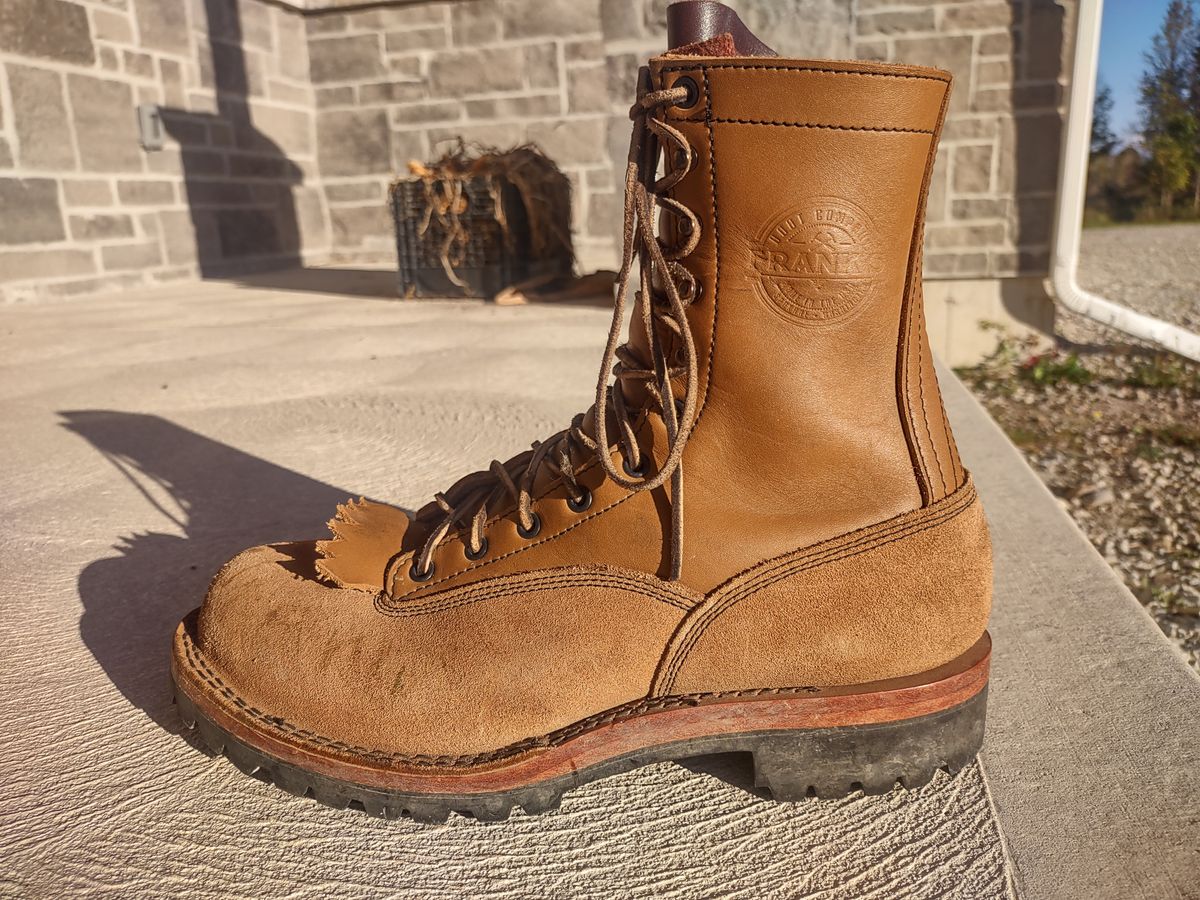Photo by grwulff on October 2, 2024 of the Frank's Boots Ground Pounder in Seidel Tan Teton.