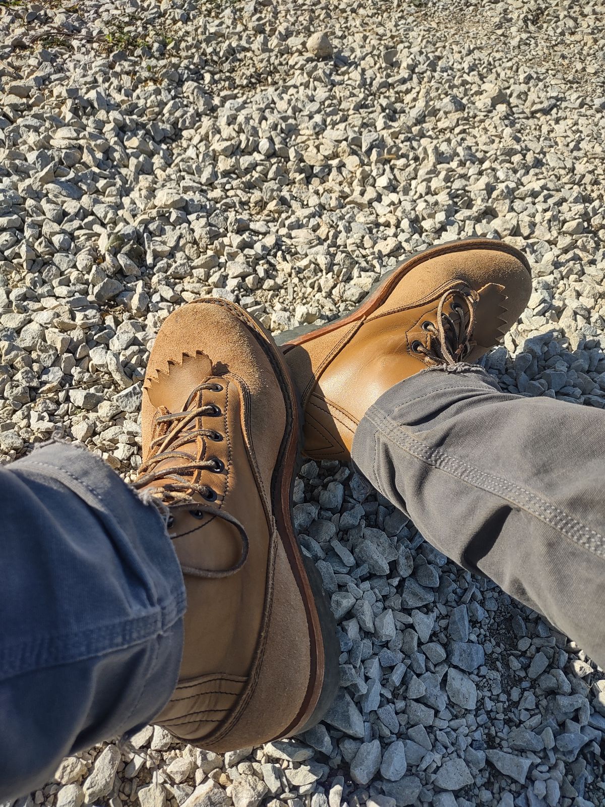 Photo by grwulff on October 19, 2024 of the Frank's Boots Ground Pounder in Seidel Tan Teton.