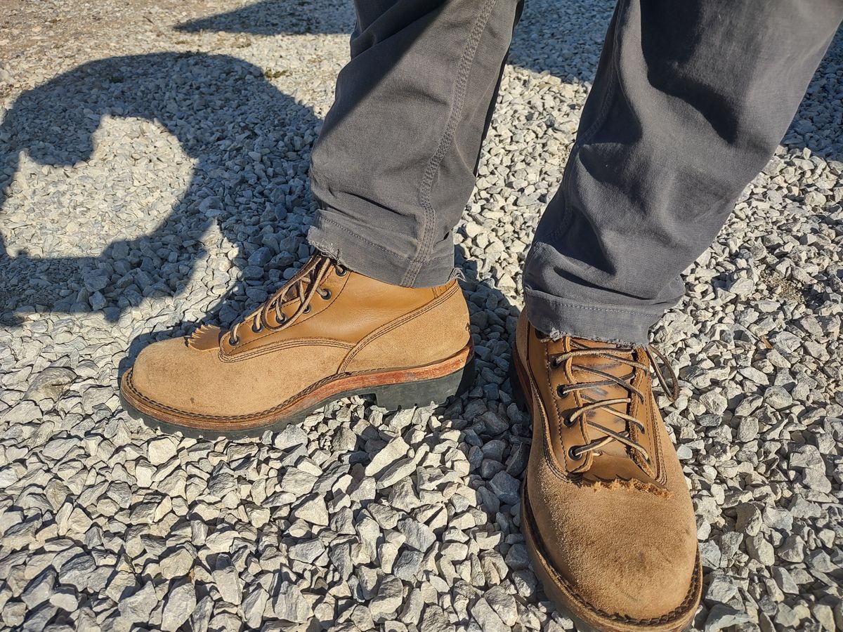 Photo by grwulff on October 19, 2024 of the Frank's Boots Ground Pounder in Seidel Tan Teton.