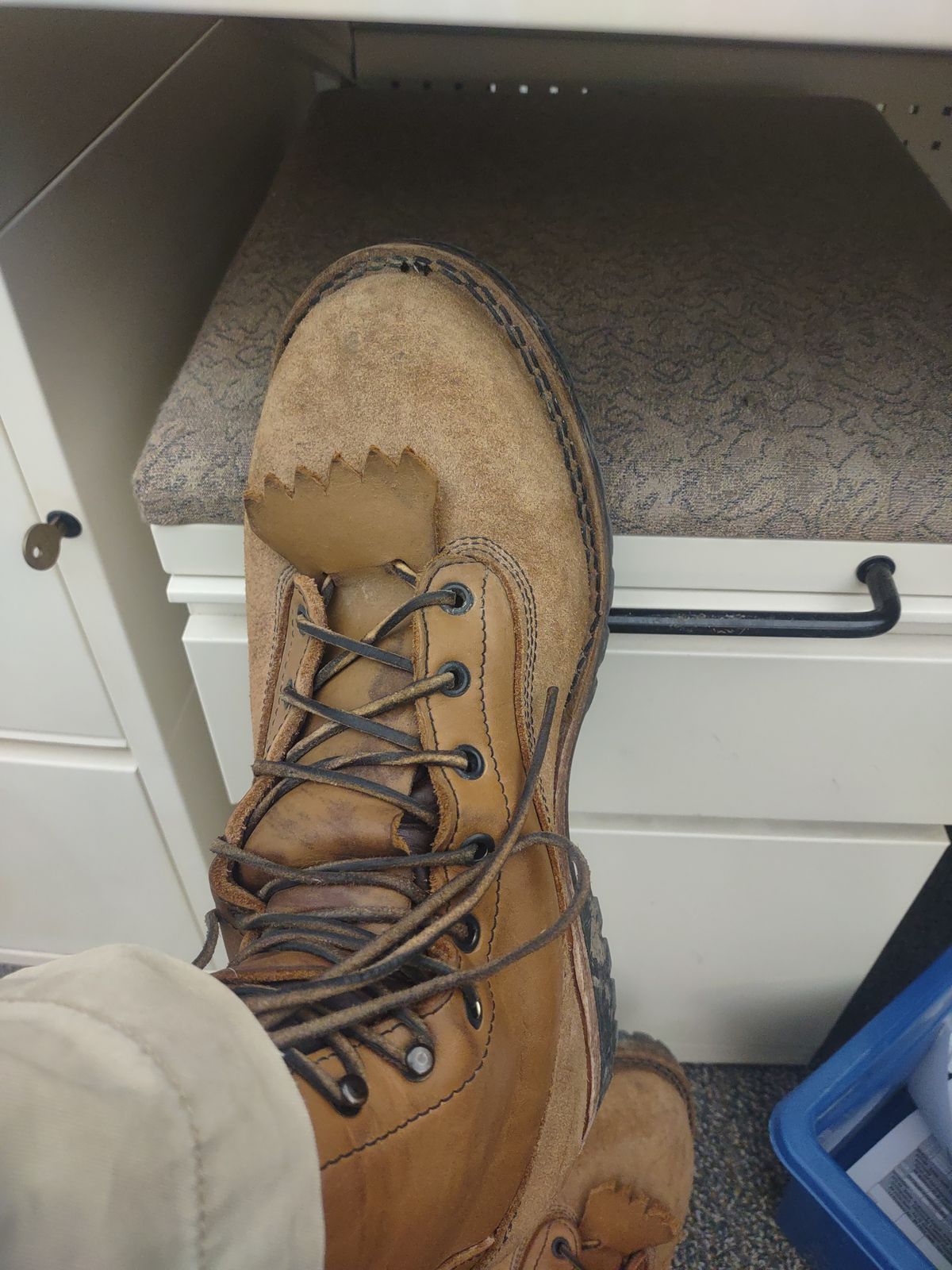 Photo by grwulff on April 3, 2025 of the Frank's Boots Ground Pounder in Seidel Tan Teton.