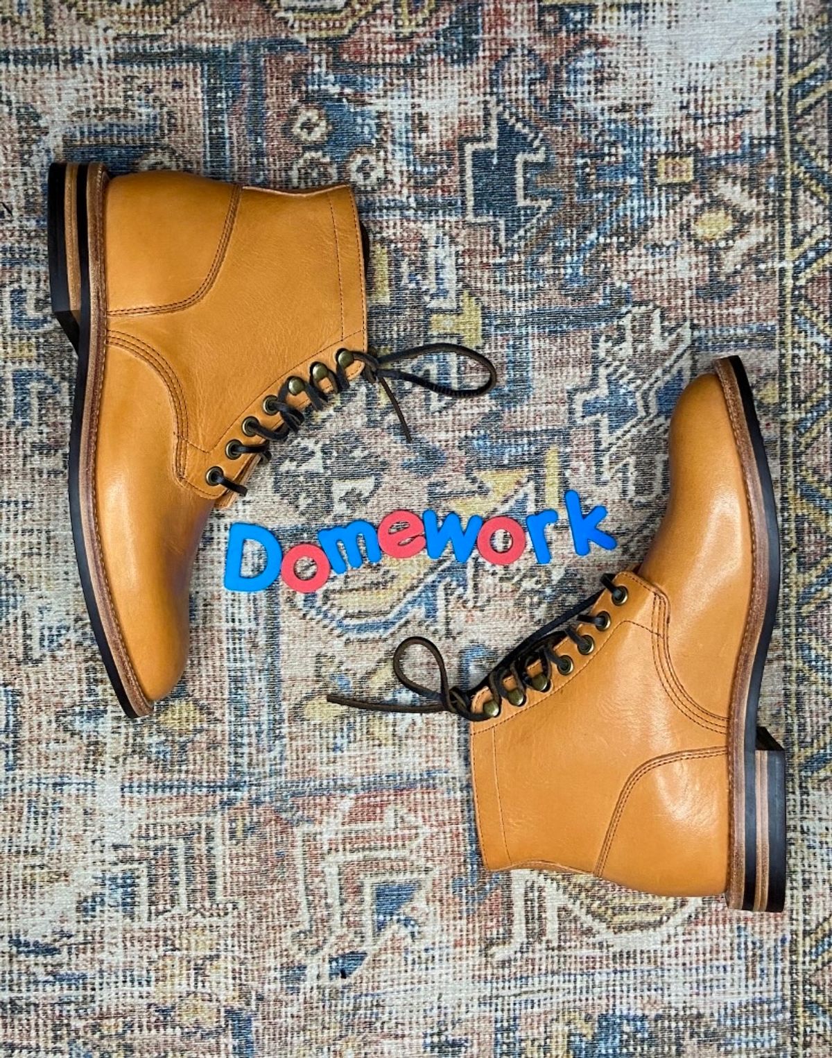 Photo by bootsabouttown on October 1, 2022 of the Grant Stone Diesel Boot in Horween English Tan Essex.