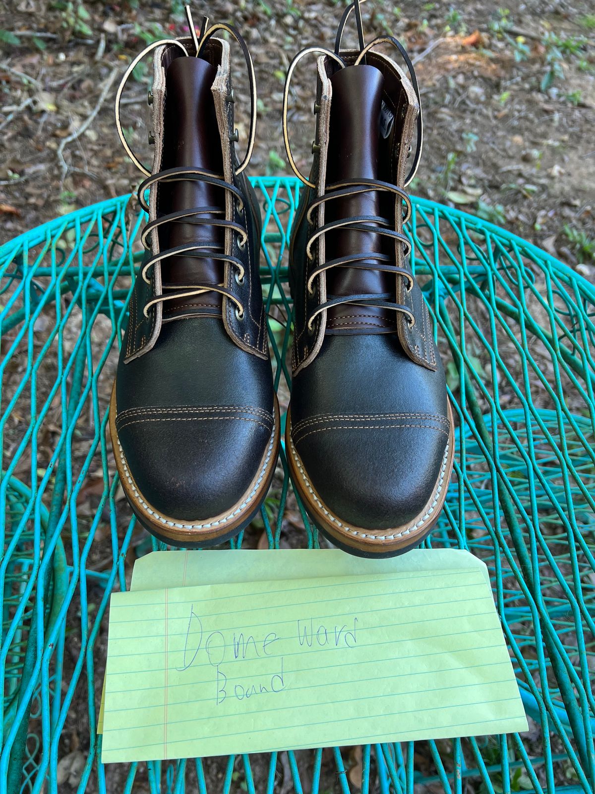 Photo by Saculj92 on October 1, 2023 of the Truman Service Boot in Horween Java Waxed Flesh.