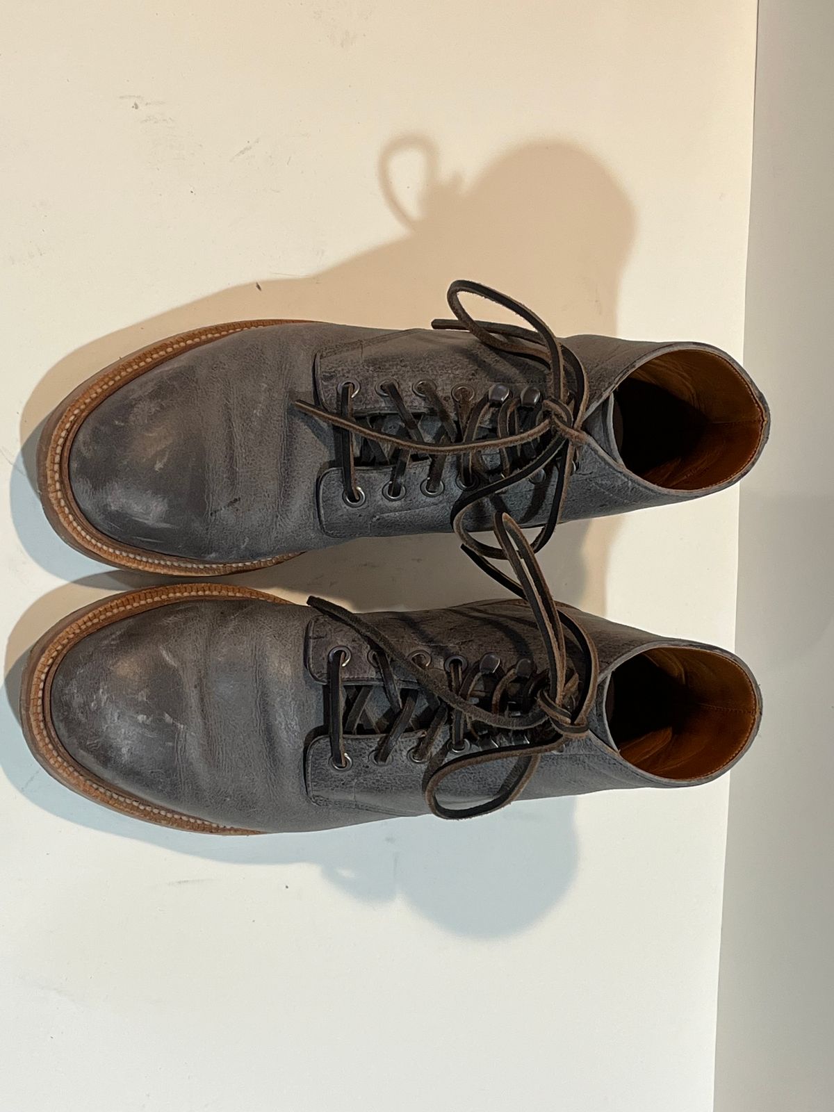 Photo by njpluta on November 4, 2023 of the Grant Stone Diesel Boot in C.F. Stead Storm Kudu.