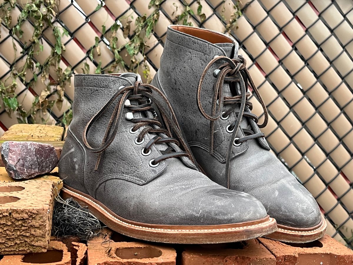 Photo by njpluta on December 2, 2023 of the Grant Stone Diesel Boot in C.F. Stead Storm Kudu.
