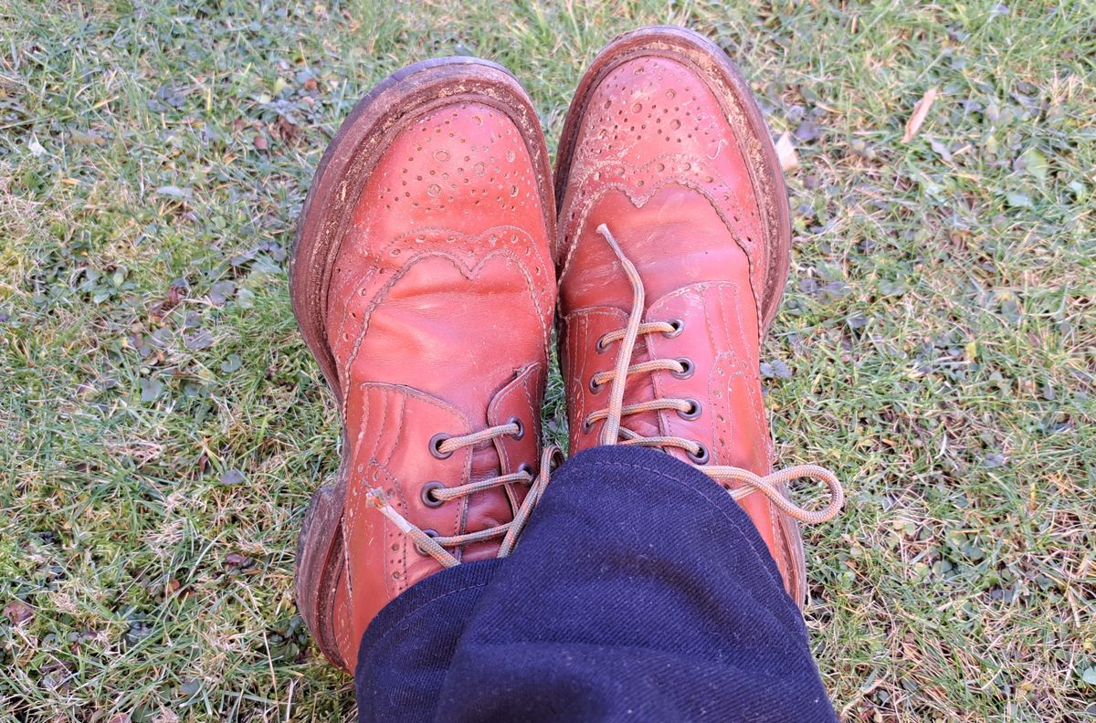 Photo by aun on January 2, 2023 of the Tricker's Stow Country Boot in Marron Calf.