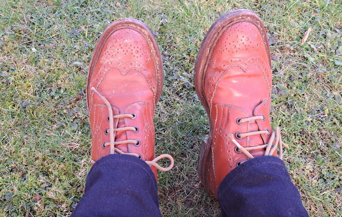 Photo by aun on January 2, 2023 of the Tricker's Stow Country Boot in Marron Calf.