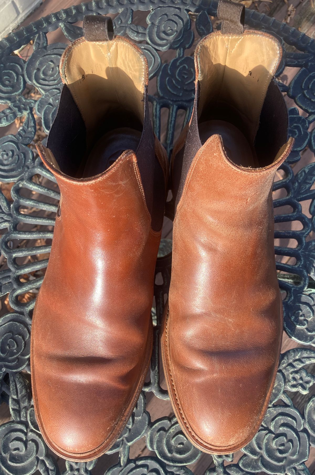 Photo by BearsBeetsBG on November 2, 2023 of the Rider Boot Co. Fritz in Maryam Toscanello Horsebutt.