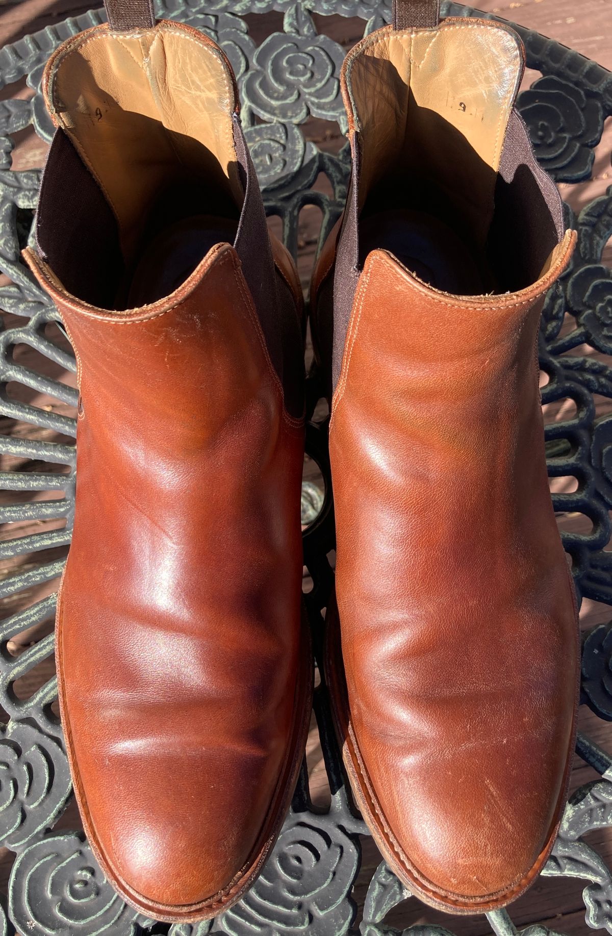 Photo by BearsBeetsBG on February 3, 2024 of the Rider Boot Co. Fritz in Maryam Toscanello Horsebutt.