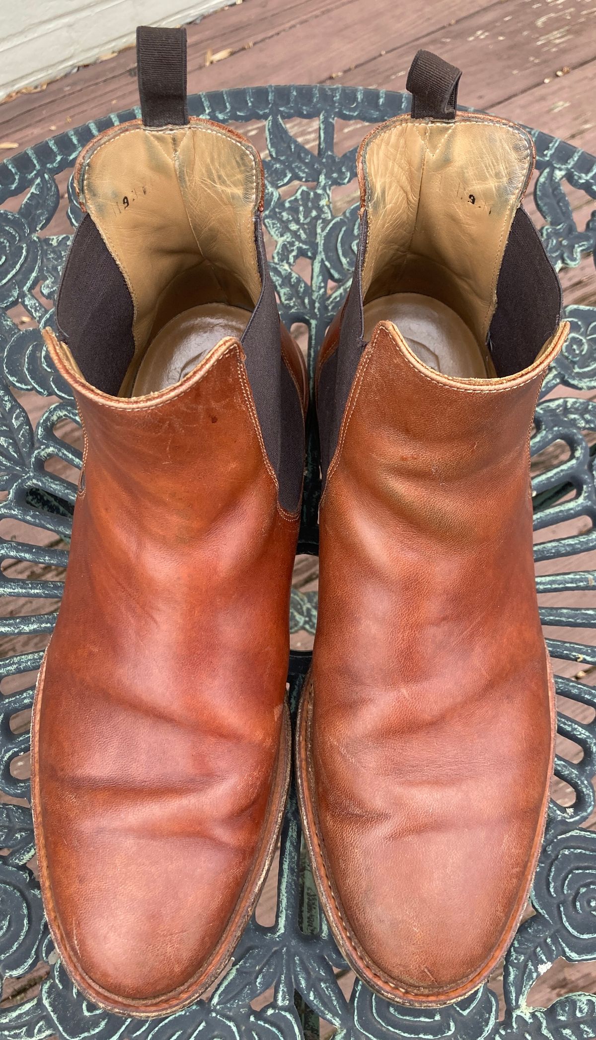 Photo by BearsBeetsBG on March 5, 2024 of the Rider Boot Co. Fritz in Maryam Toscanello Horsebutt.