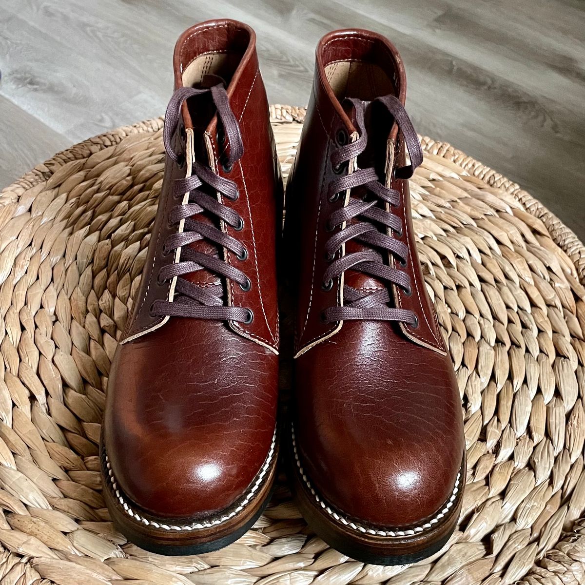 Photo by paoaboot on July 25, 2023 of the John Lofgren Ludlow Boots in Shinki Timber Oiled Horsebutt.