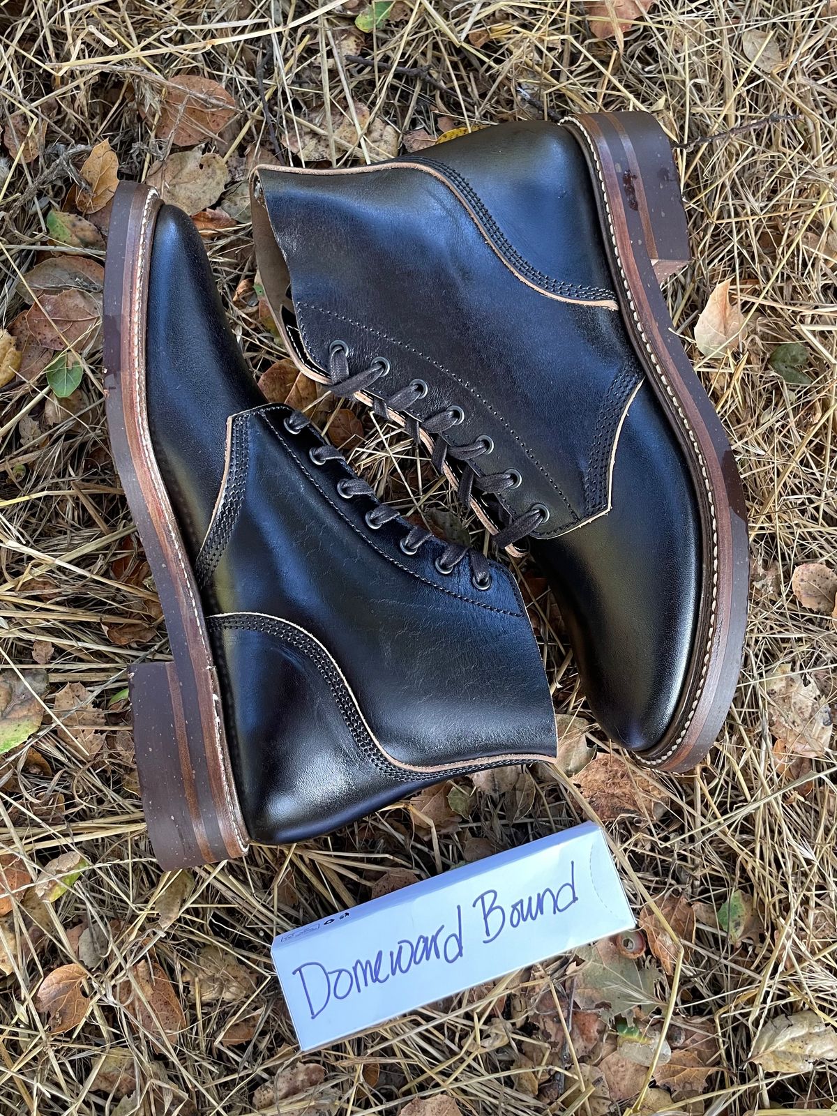 Photo by paoaboot on October 1, 2023 of the John Lofgren M-43 Service Shoes in Shinki Black Teacore Horsebutt.