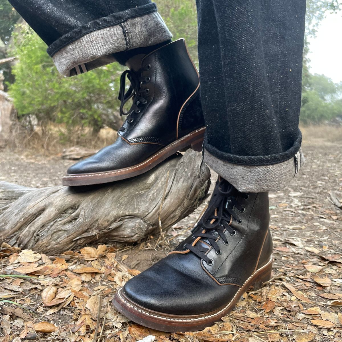 Photo by paoaboot on November 4, 2023 of the John Lofgren M-43 Service Shoes in Shinki Black Teacore Horsebutt.