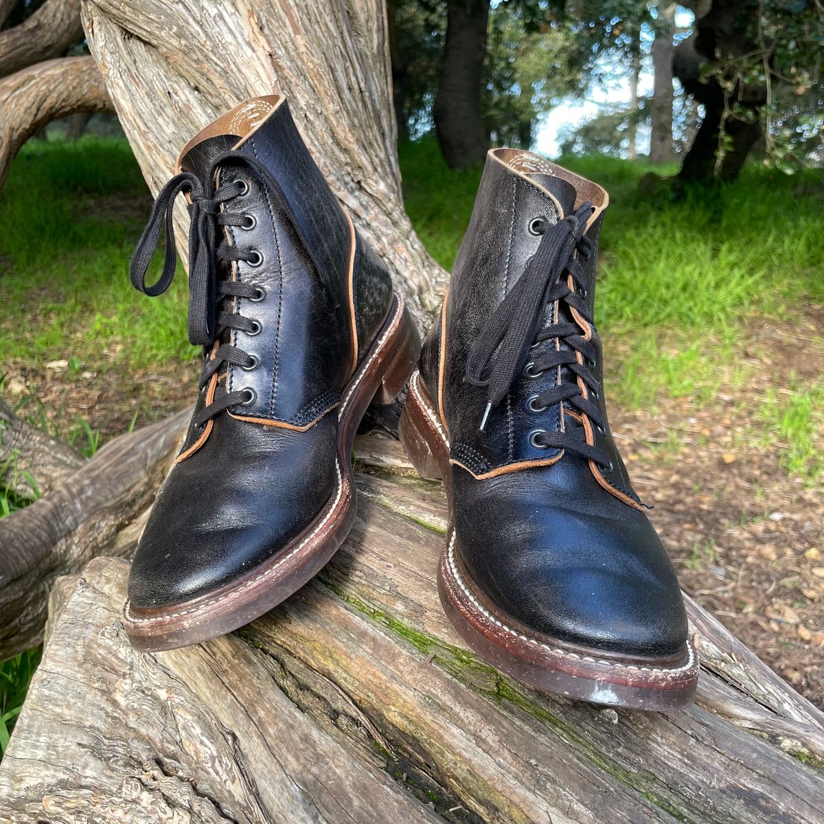 Photo by paoaboot on February 1, 2024 of the John Lofgren M-43 Service Shoes in Shinki Black Teacore Horsebutt.