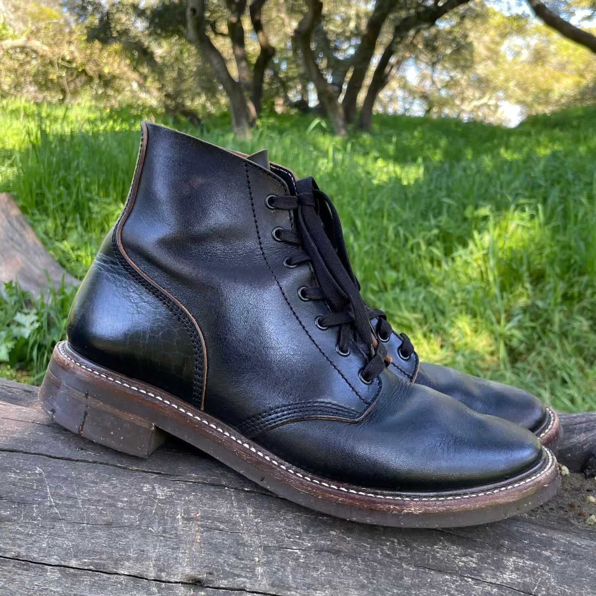 Photo by paoaboot on April 2, 2024 of the John Lofgren M-43 Service Shoes in Shinki Black Teacore Horsebutt.