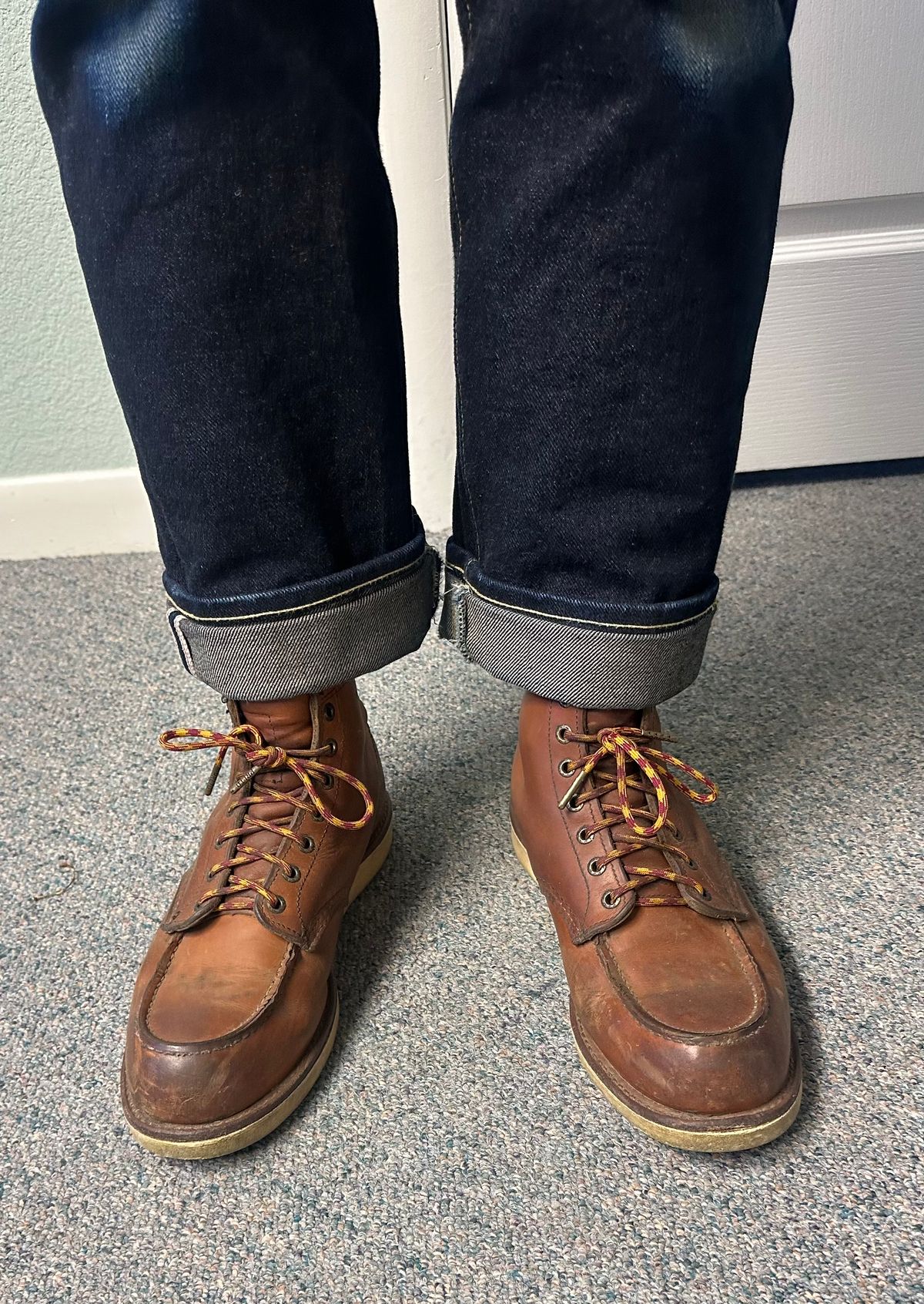 Photo by austinrylees on August 8, 2025 of the Red Wing 6-Inch Classic Moc in S.B. Foot Oro Legacy.