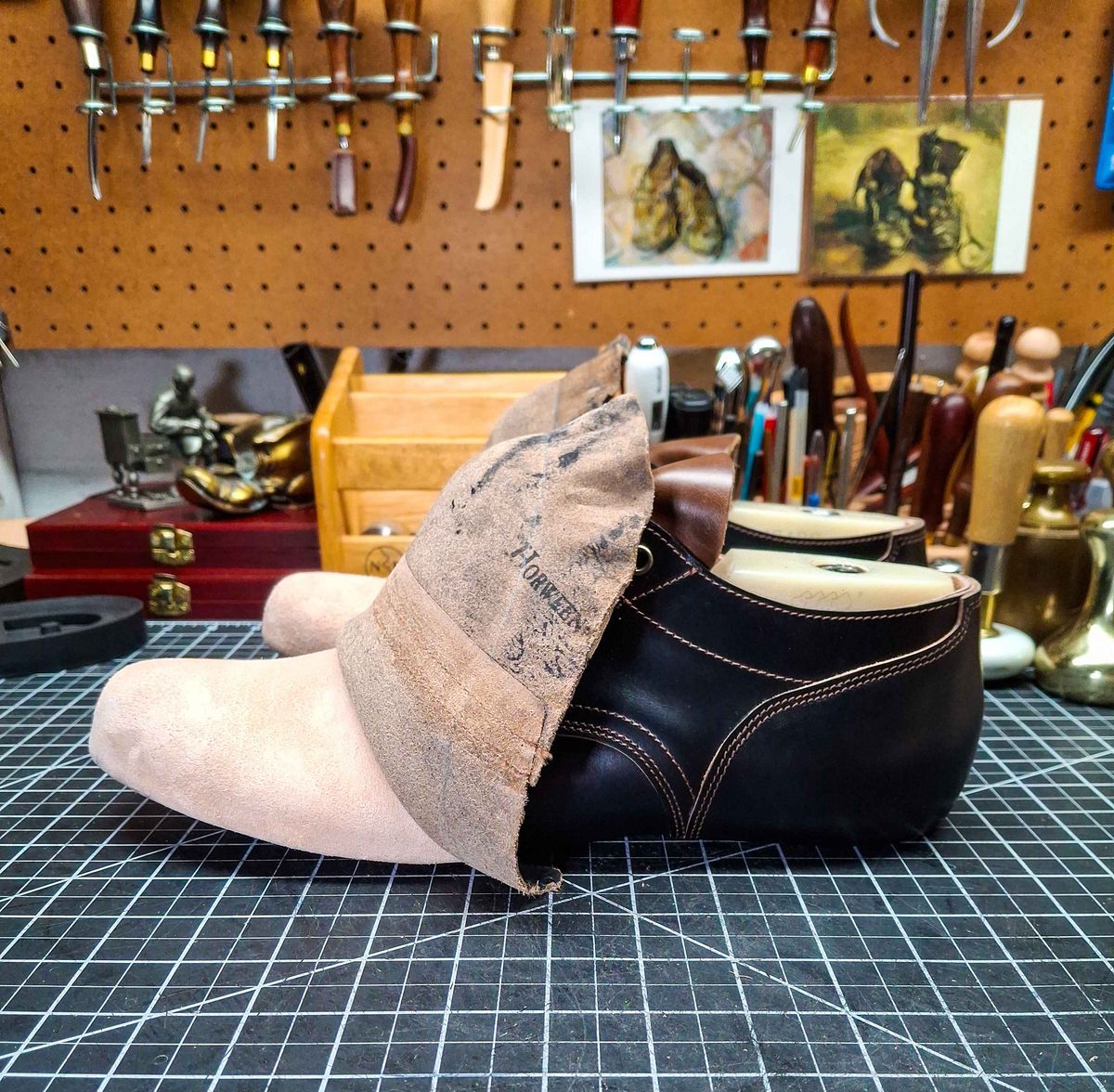 Photo by austinrylees on August 18, 2025 of the New River Boot Quade in Horween Horse Front Strips.