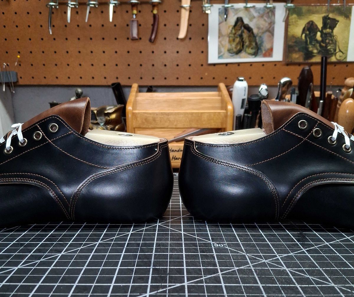 Photo by austinrylees on August 18, 2025 of the New River Boot Quade in Horween Horse Front Strips.