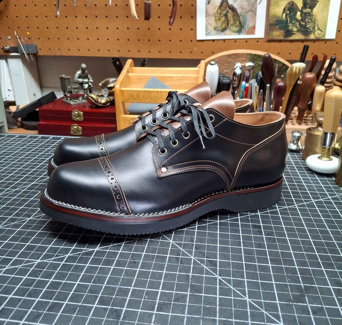 Photo by austinrylees on August 13, 2025 of the New River Boot Quade in Horween Horse Front Strips.