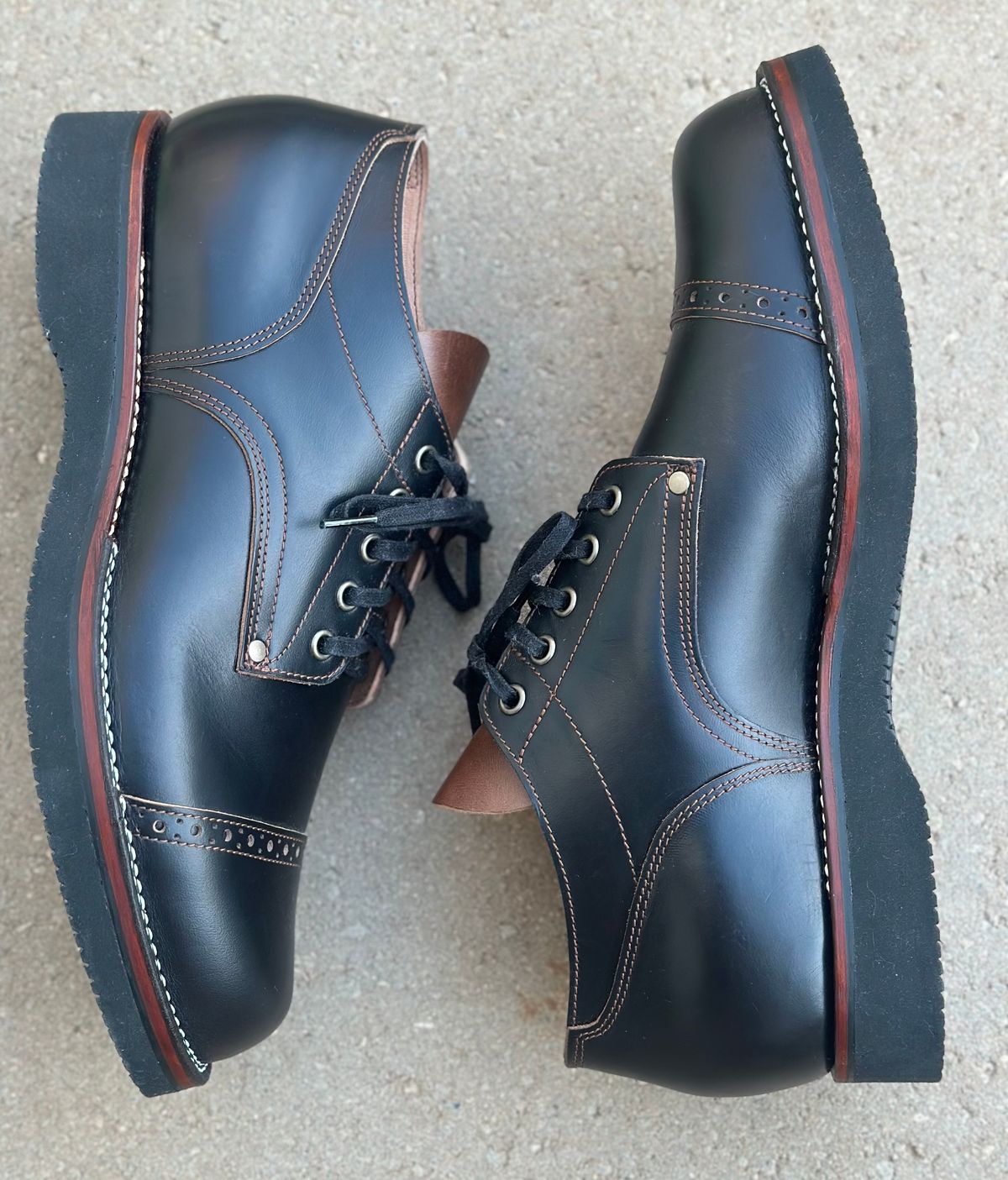 Photo by austinrylees on September 30, 2025 of the New River Boot Quade in Horween Horse Front Strips.