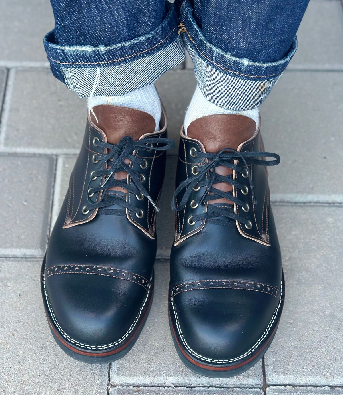Photo by austinrylees on October 3, 2025 of the New River Boot Quade in Horween Horse Front Strips.