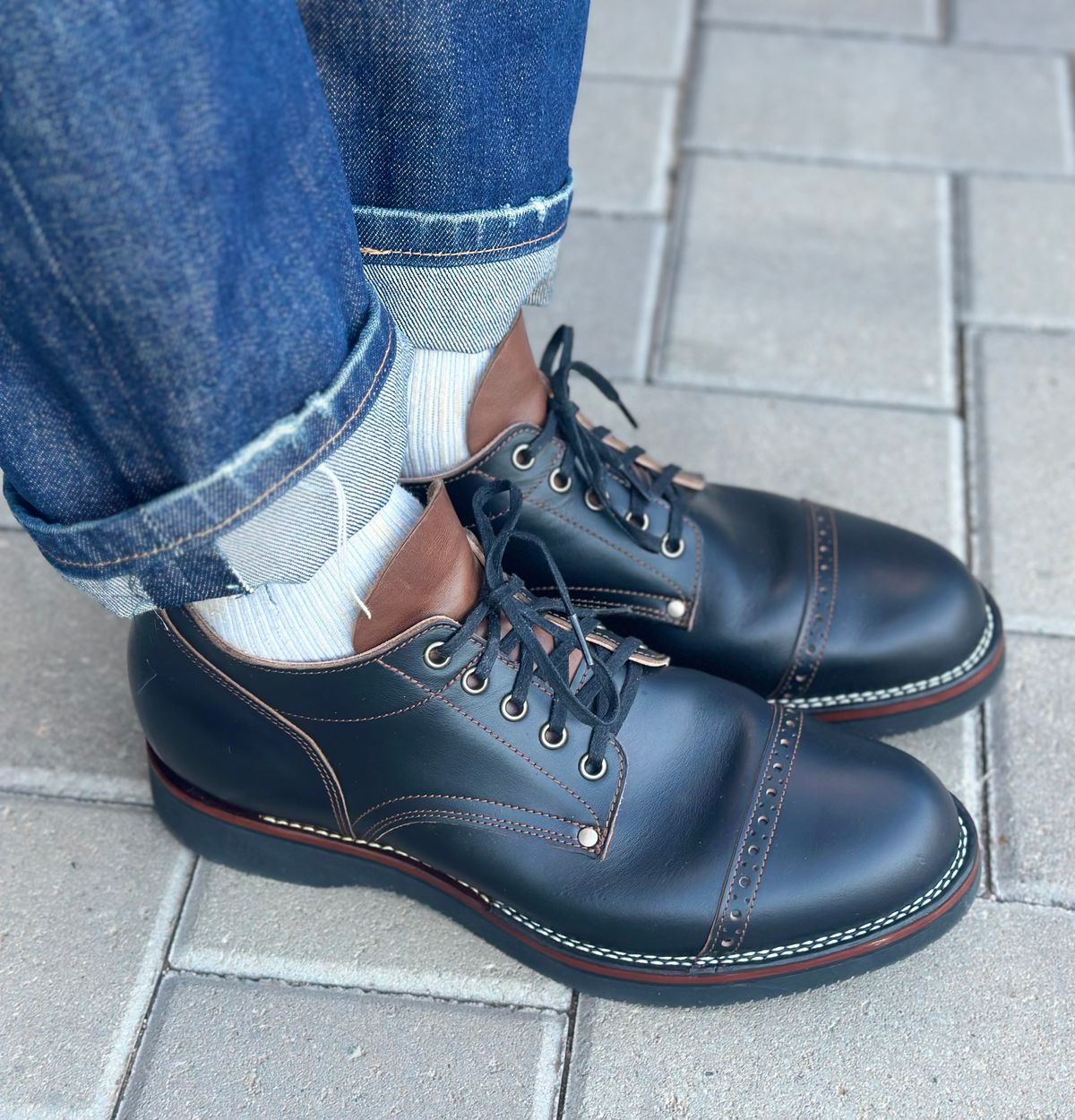 Photo by austinrylees on October 3, 2025 of the New River Boot Quade in Horween Horse Front Strips.