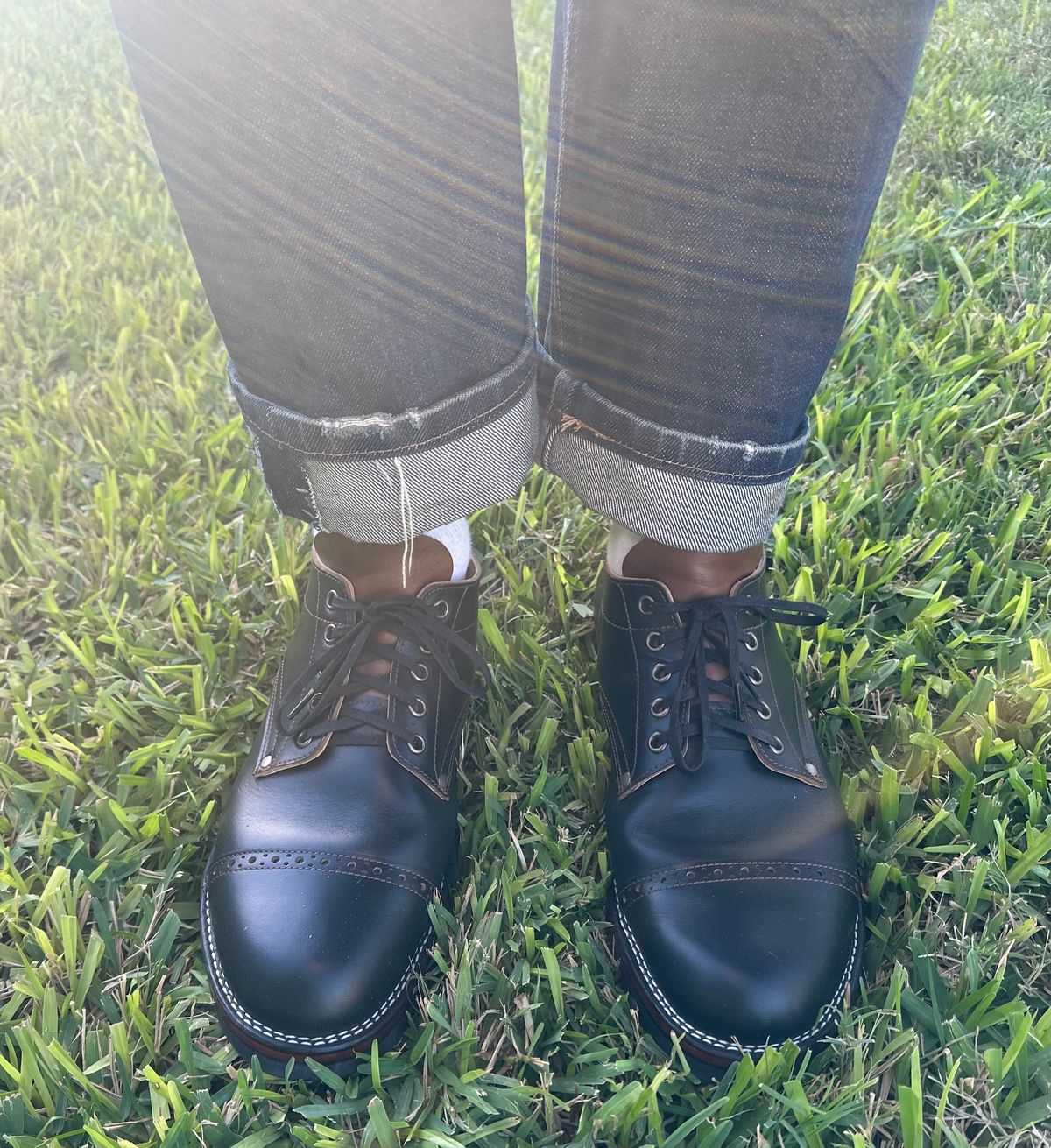 Photo by austinrylees on October 4, 2025 of the New River Boot Quade in Horween Horse Front Strips.