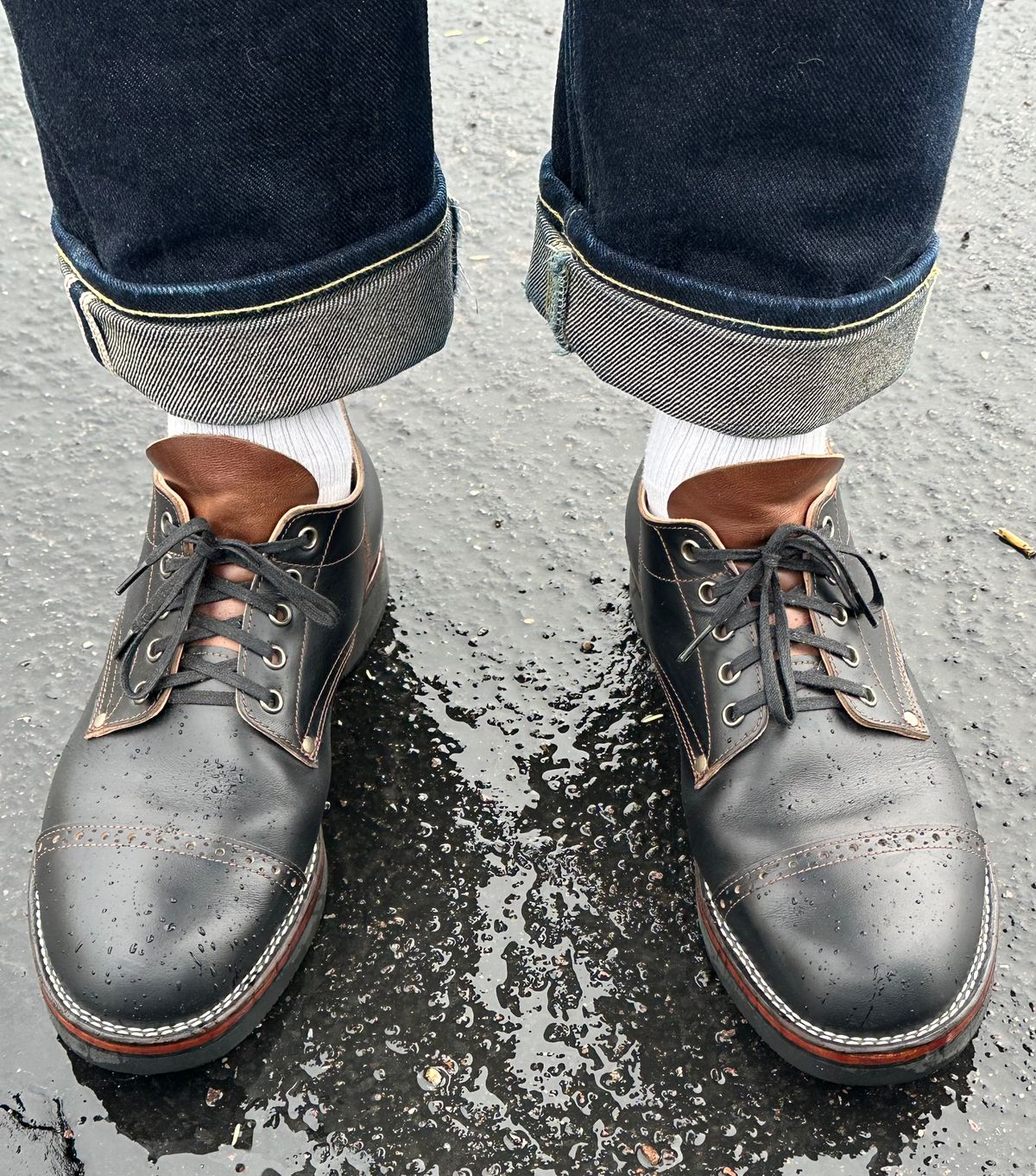 Photo by austinrylees on October 9, 2025 of the New River Boot Quade in Horween Horse Front Strips.