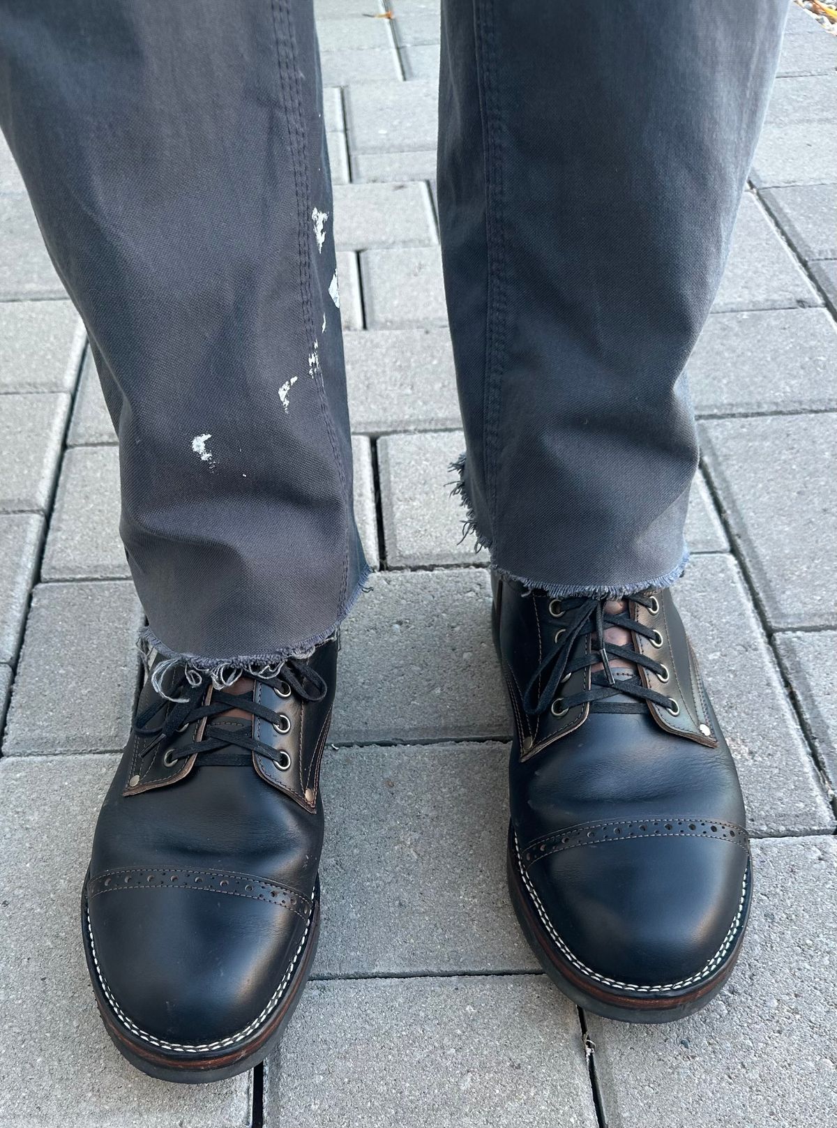 Photo by austinrylees on October 14, 2025 of the New River Boot Quade in Horween Horse Front Strips.