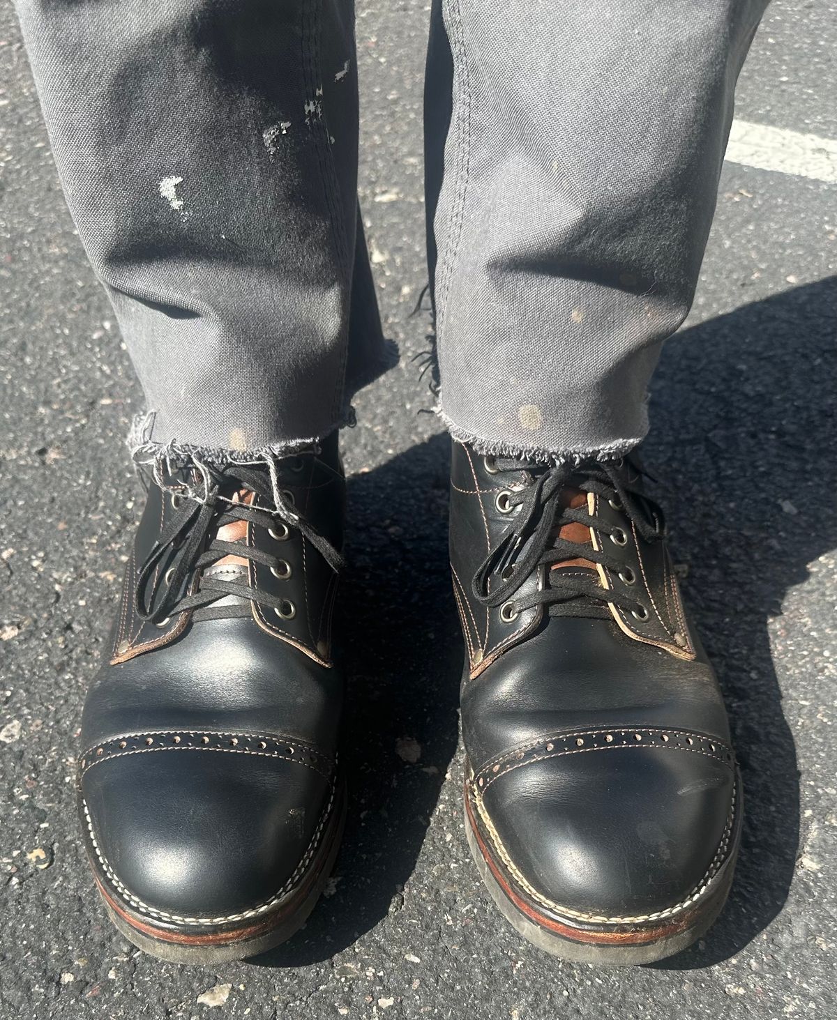 Photo by austinrylees on October 18, 2025 of the New River Boot Quade in Horween Horse Front Strips.