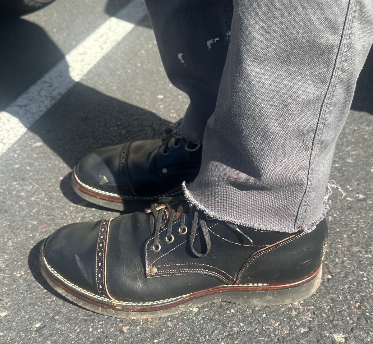 Photo by austinrylees on October 18, 2025 of the New River Boot Quade in Horween Horse Front Strips.