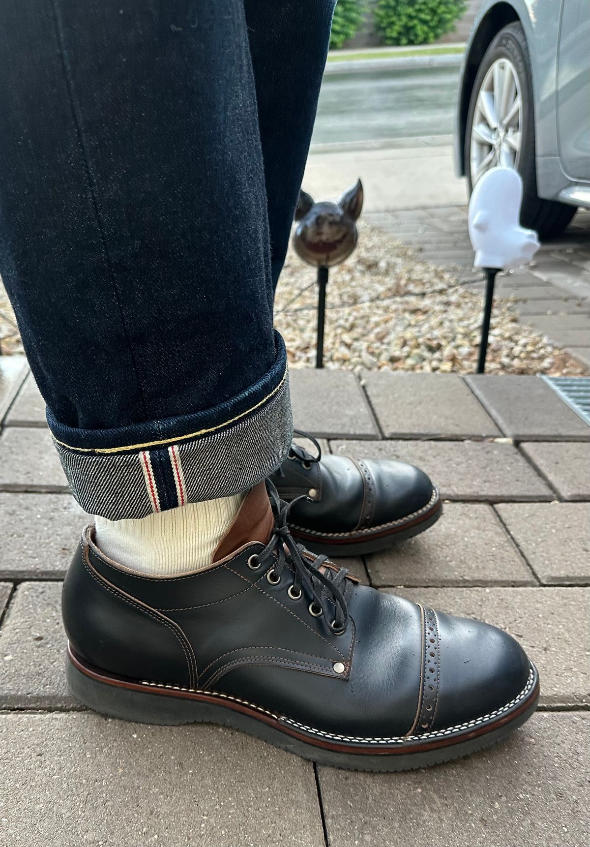 Photo by austinrylees on October 22, 2025 of the New River Boot Quade in Horween Horse Front Strips.