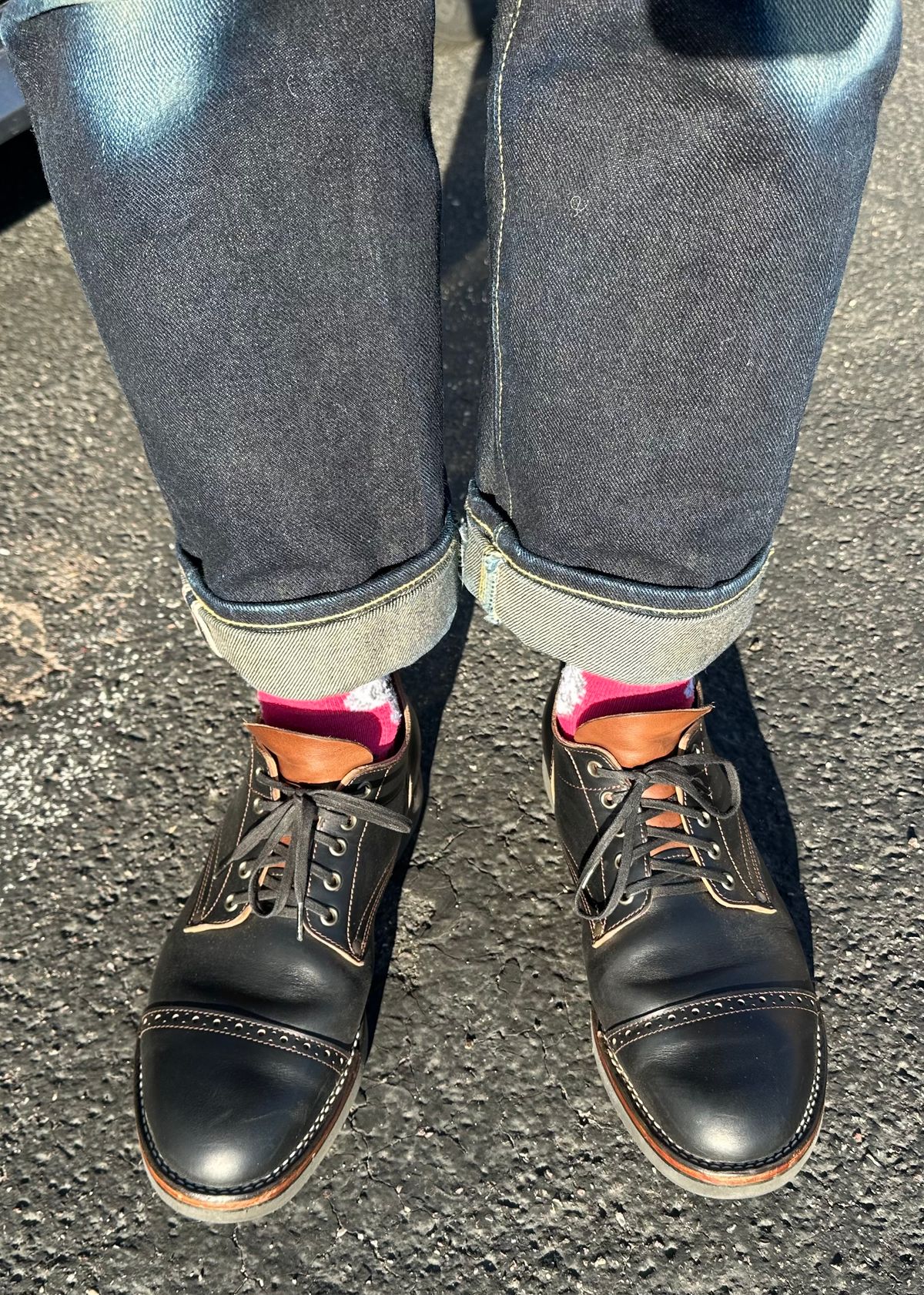 Photo by austinrylees on October 24, 2025 of the New River Boot Quade in Horween Horse Front Strips.