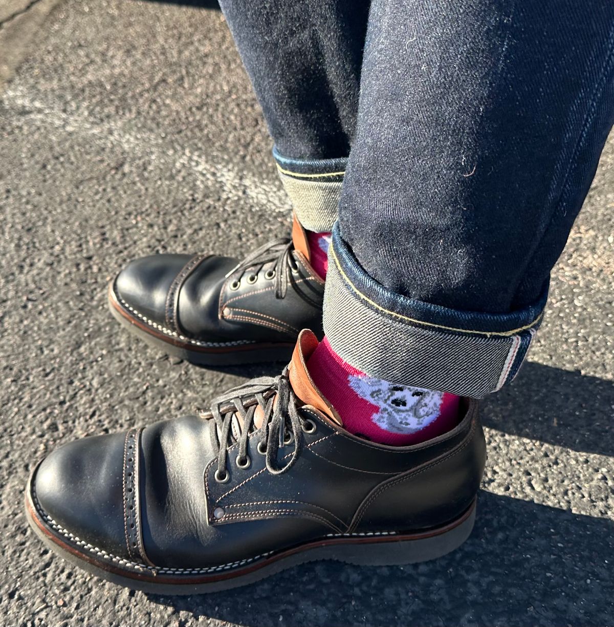 Photo by austinrylees on October 24, 2025 of the New River Boot Quade in Horween Horse Front Strips.