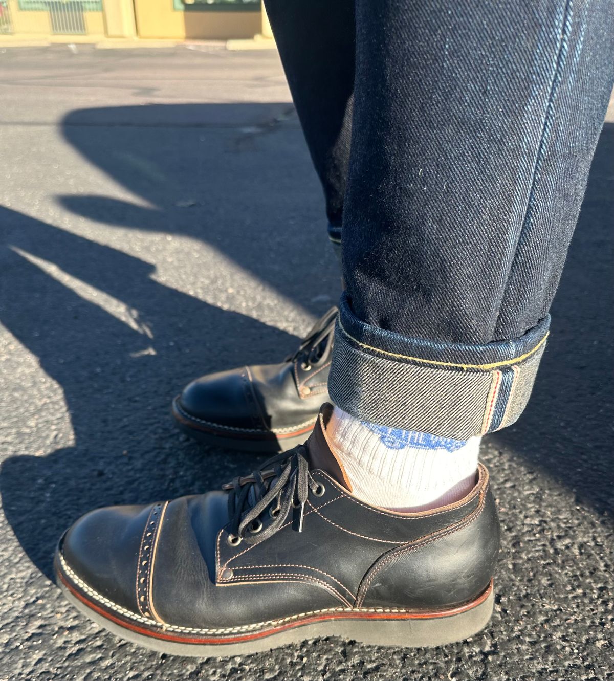 Photo by austinrylees on October 29, 2025 of the New River Boot Quade in Horween Horse Front Strips.