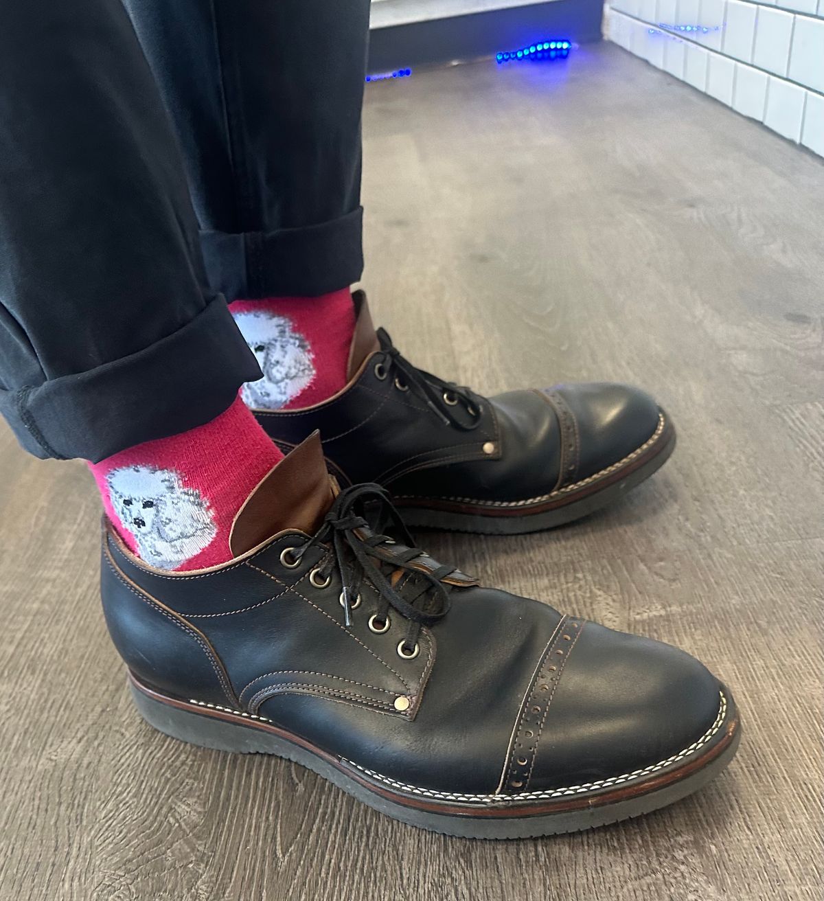 Photo by austinrylees on November 3, 2025 of the New River Boot Quade in Horween Horse Front Strips.