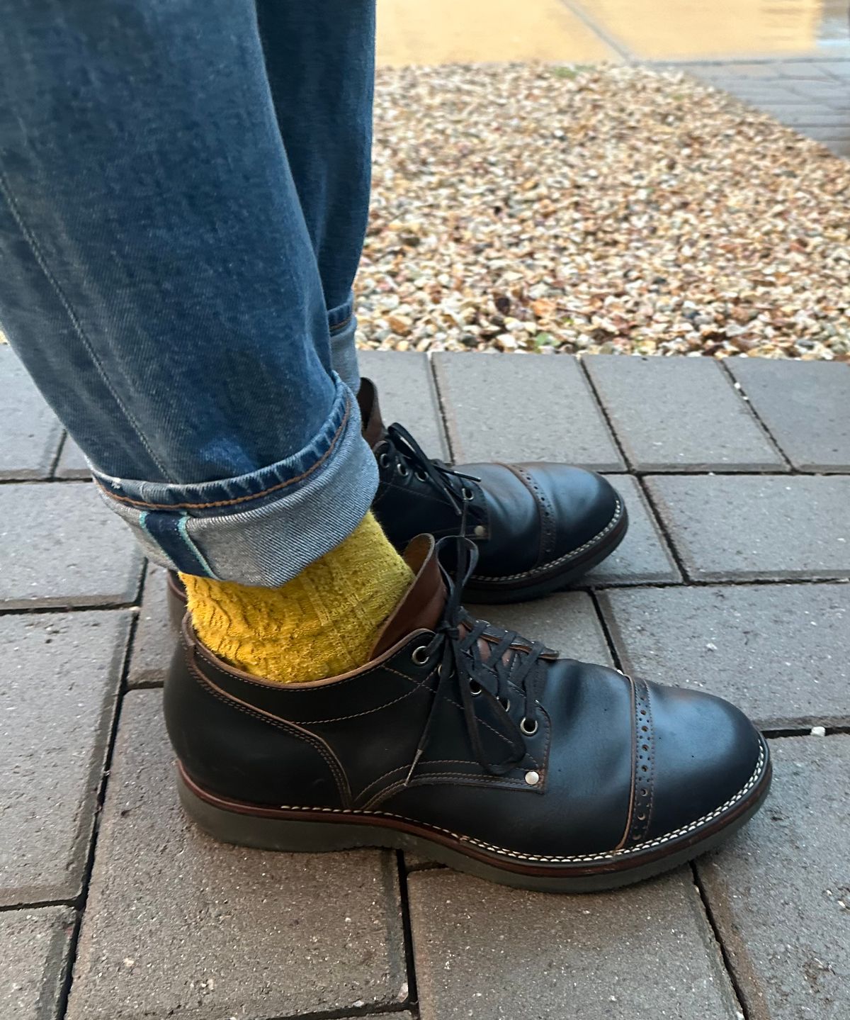 Photo by austinrylees on November 19, 2025 of the New River Boot Quade in Horween Horse Front Strips.