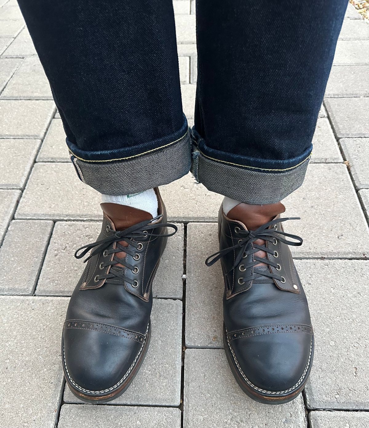 Photo by austinrylees on November 21, 2025 of the New River Boot Quade in Horween Horse Front Strips.