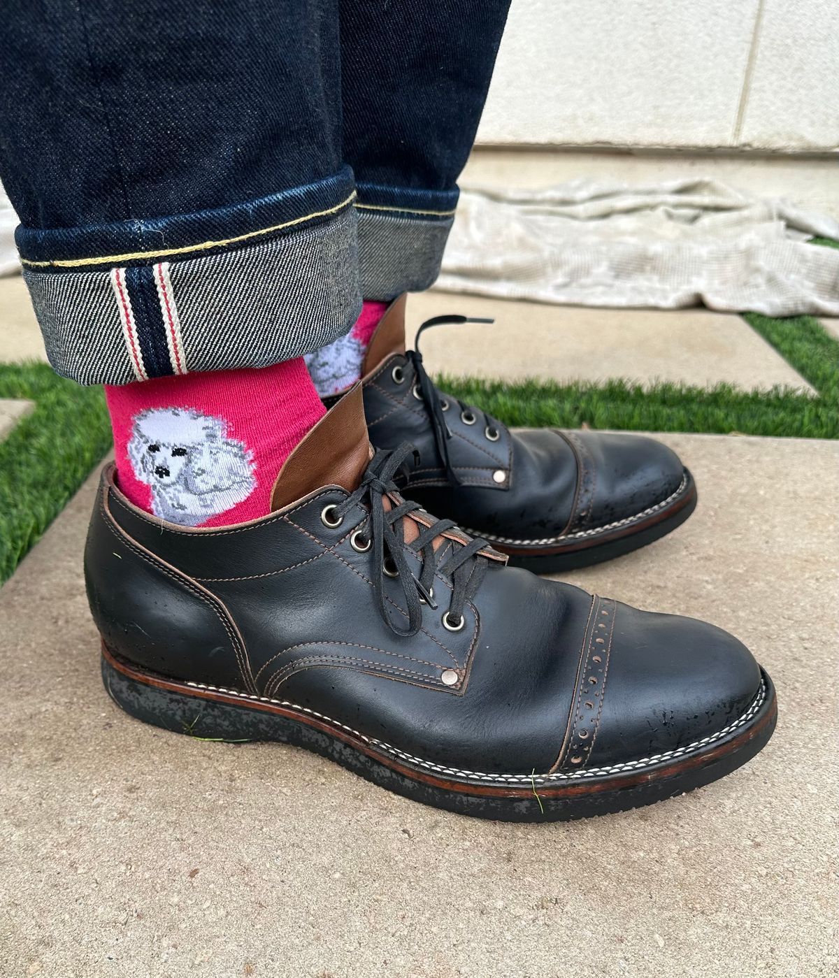 Photo by austinrylees on November 22, 2025 of the New River Boot Quade in Horween Horse Front Strips.