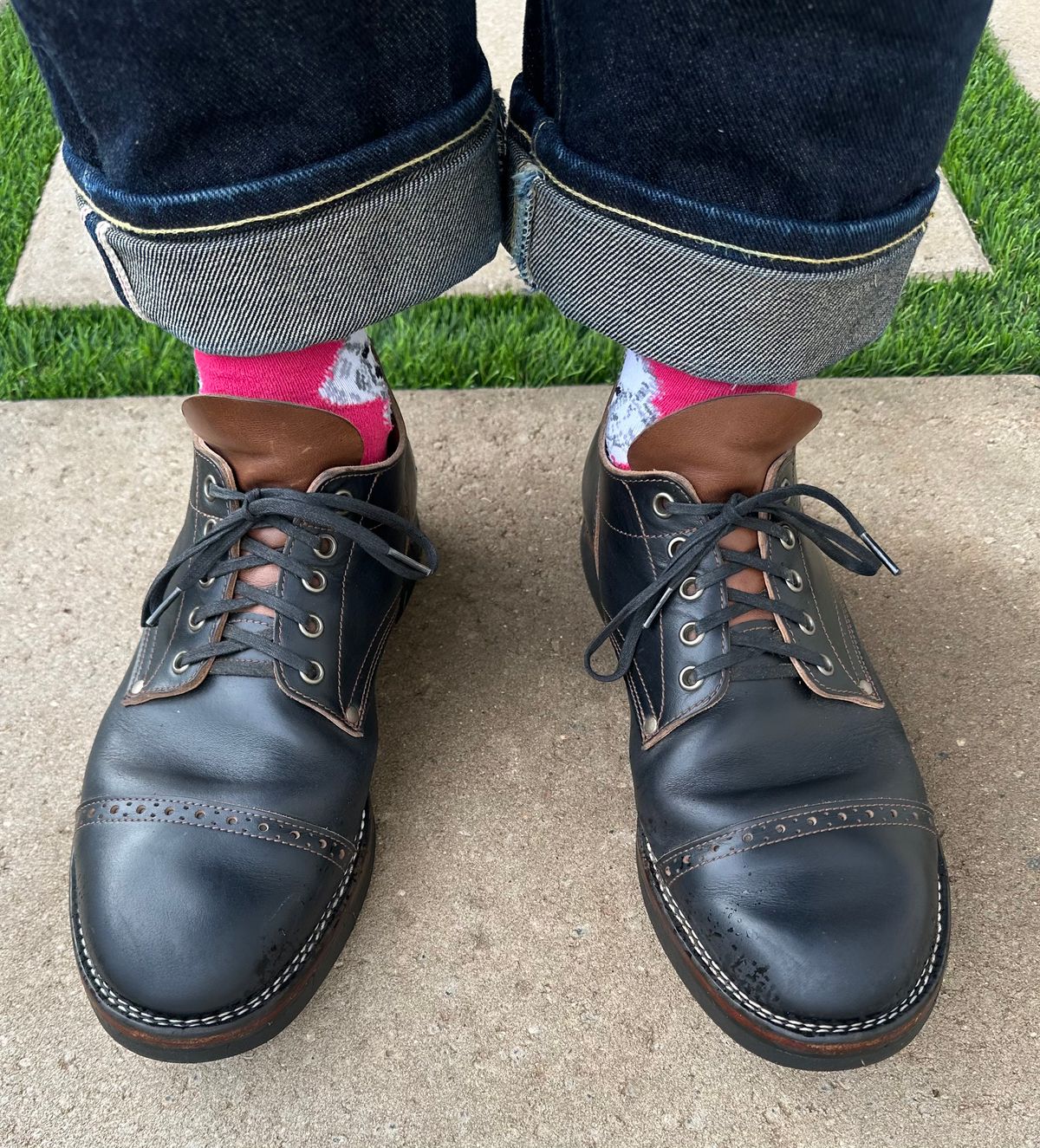 Photo by austinrylees on November 22, 2025 of the New River Boot Quade in Horween Horse Front Strips.