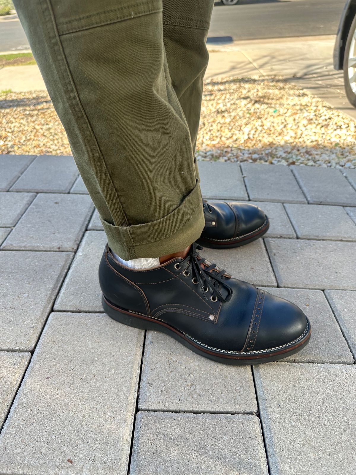 Photo by austinrylees on November 24, 2025 of the New River Boot Quade in Horween Horse Front Strips.