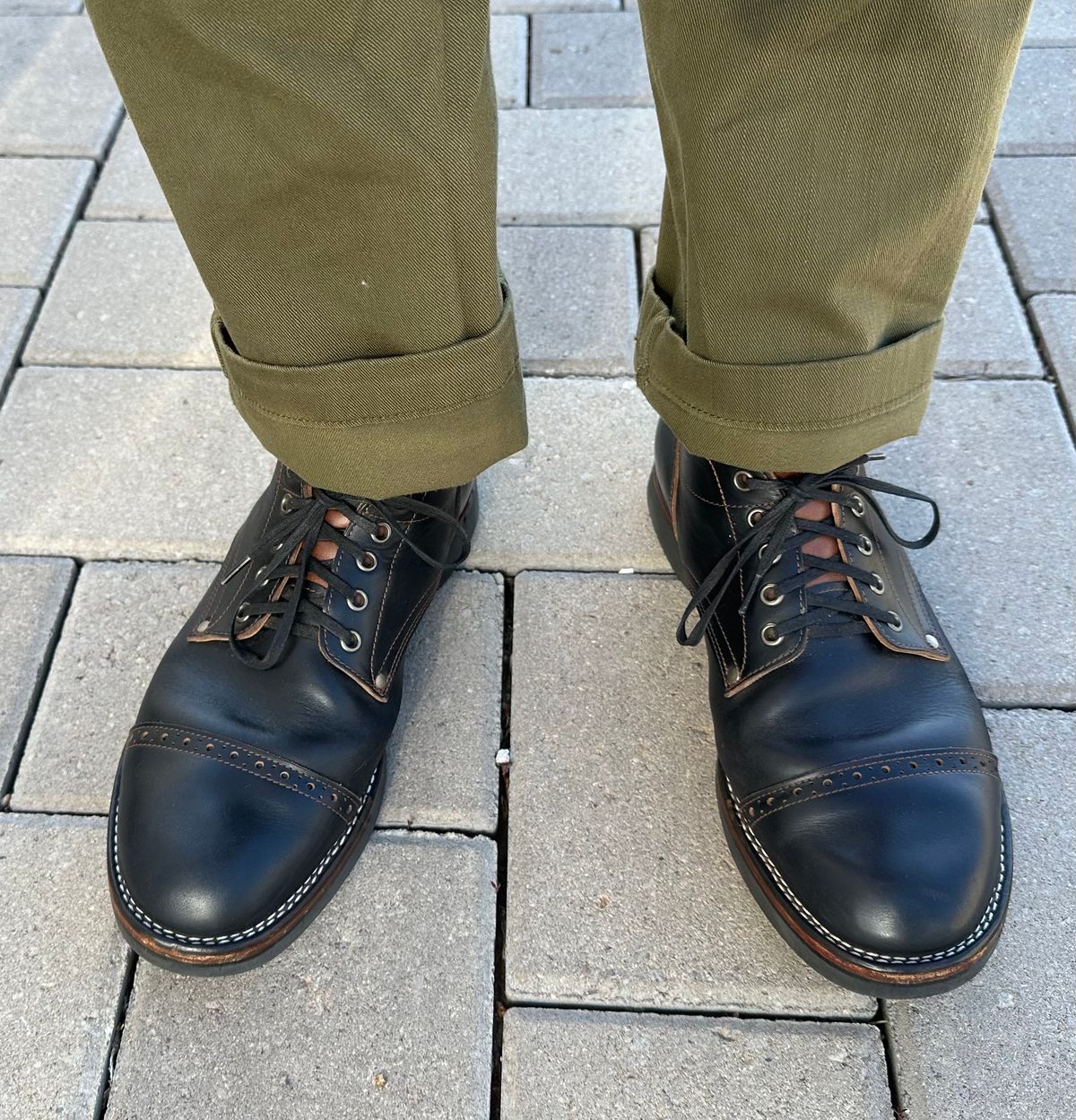 Photo by austinrylees on November 24, 2025 of the New River Boot Quade in Horween Horse Front Strips.