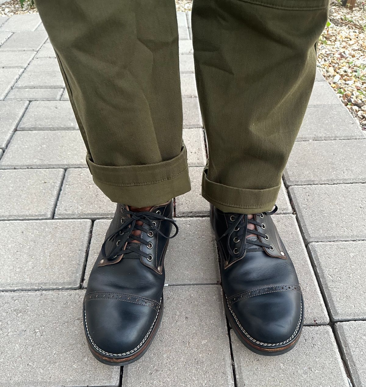 Photo by austinrylees on November 26, 2025 of the New River Boot Quade in Horween Horse Front Strips.