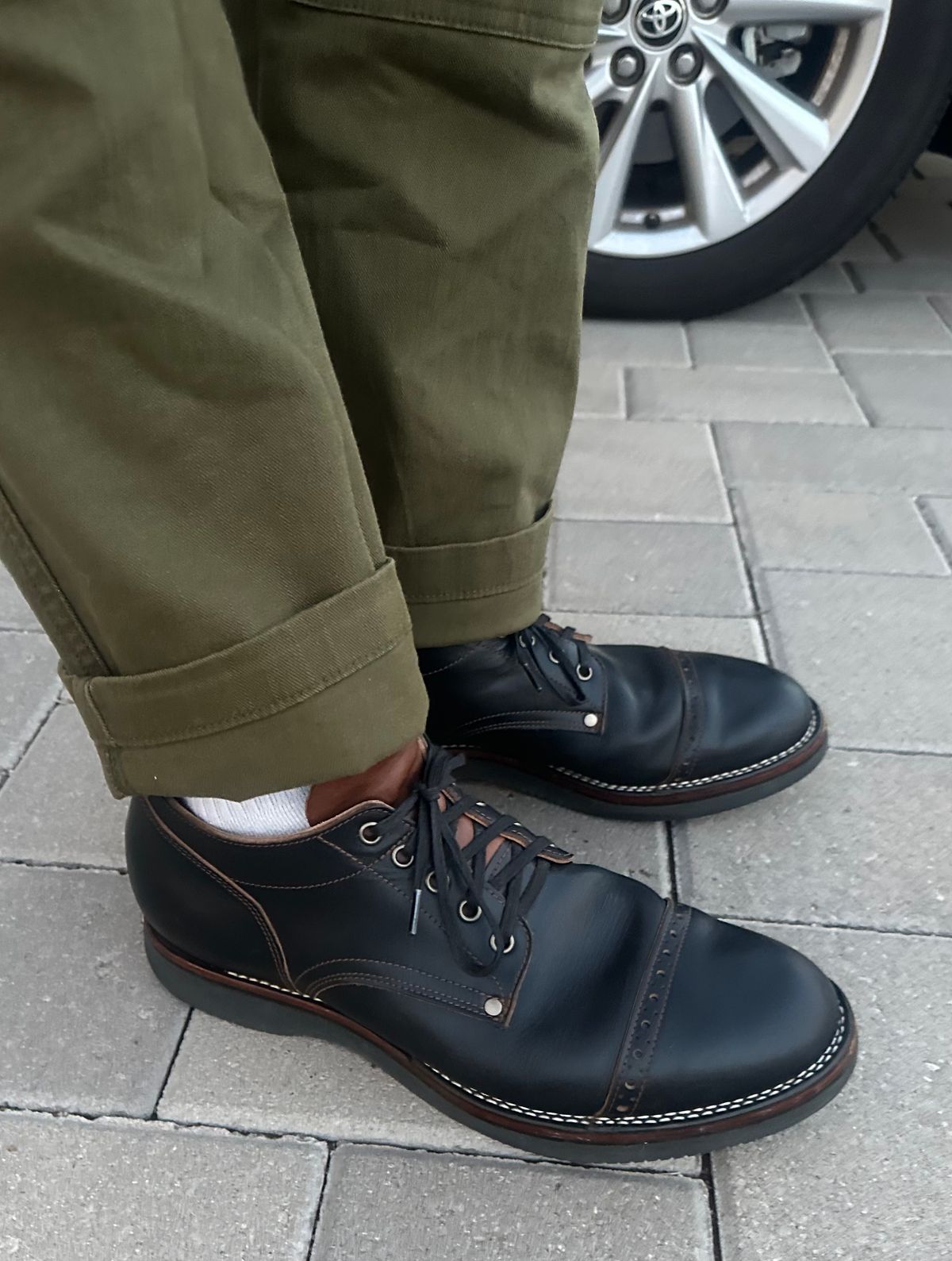 Photo by austinrylees on December 1, 2025 of the New River Boot Quade in Horween Horse Front Strips.