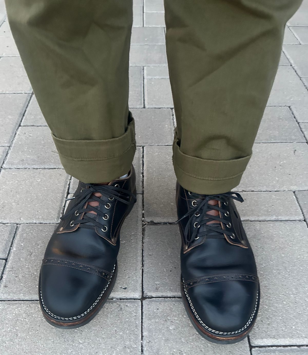 Photo by austinrylees on December 1, 2025 of the New River Boot Quade in Horween Horse Front Strips.