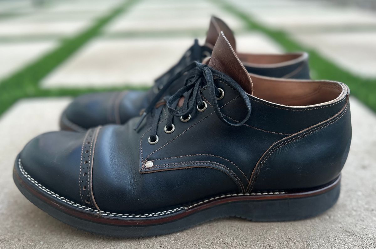 Photo by austinrylees on December 2, 2025 of the New River Boot Quade in Horween Horse Front Strips.