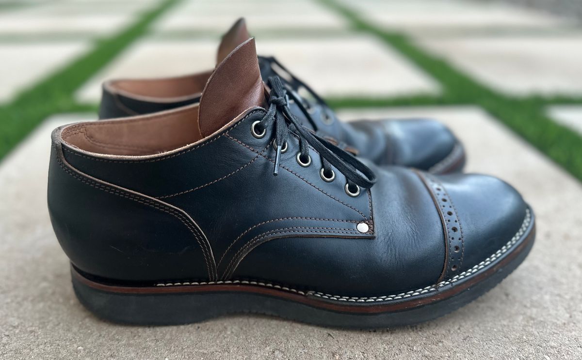 Photo by austinrylees on December 2, 2025 of the New River Boot Quade in Horween Horse Front Strips.