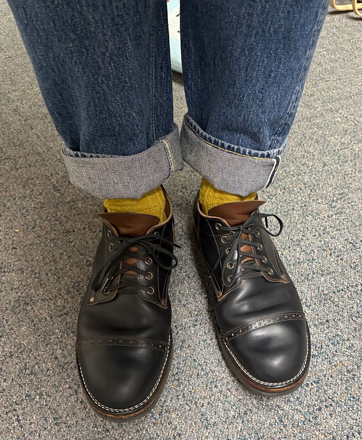 Photo by austinrylees on December 10, 2025 of the New River Boot Quade in Horween Horse Front Strips.